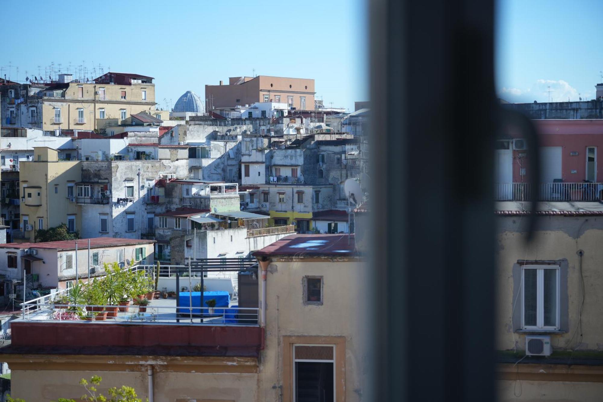 Panorama Vesuvius With Lift Near To Subway In Center